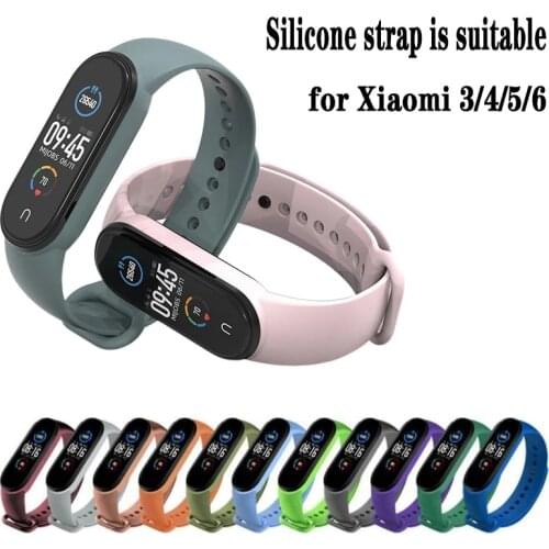 Strap for Mi Band 4 5 6 Correa Miband4 Miband5 Miband6 Replacement Silicone Smart Watchband Bracelet Xiaomi Mi Band 5 4 3 Strap