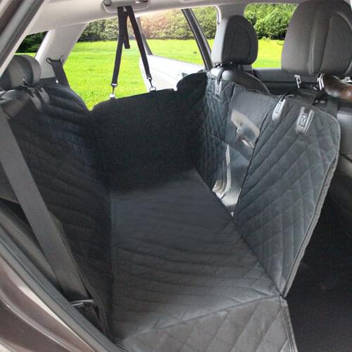 View Mesh Waterproof Pet Car Mats Dog Car Back Seat Cover Black Foldable Hammock Protector With Safety Belt Transportin Perro