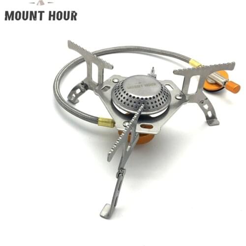 Outdoor Folding Gas Stove 3500W Portable Ultralight Split Gas Stove Gas Burner Camping Equipment Igniter For Hiking Picnic