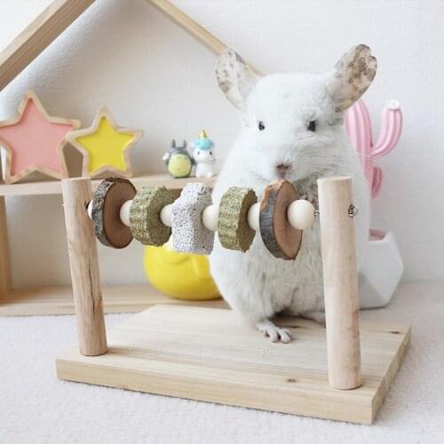 Totoro Railing Springboard Chinchilla Molar Toys Cage Cabinet Universal Chinchilla Furniture Guinea Pig Small Animal Toy