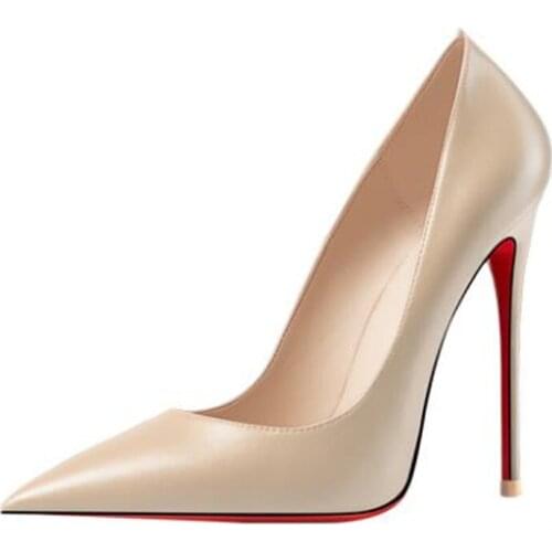 Women Red Bottom Shoes Mette Finish Heels Women Sexy High Heeled Pumps Casual Dress Shoe Autumn Spring Winter Women Shoe