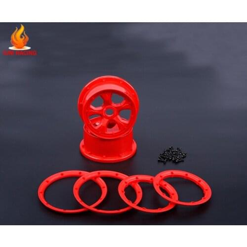 High Strength Nylon Wheel Hub & Beadlocks Rim Kit for 1/5 Losi 5ive-t Rovan Lt Baja 4wb Rc Car Parts