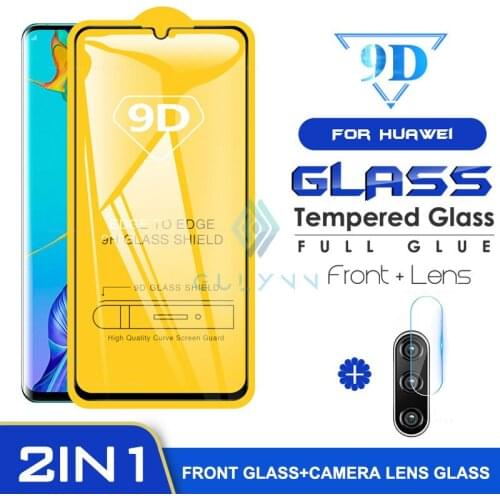 2 Pcs Full Cover Screen Protector Film For Huawei P30 Mate 30 Lite P Smart Z Plus Nova 3E 3i 4 5 5i 5T 6 Camera Lens Glass Film
