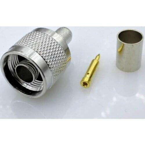 10pcs/lot N Connector N-Type Male Connector RF Coaxial Connector RG58 Coaxial Adapter N-J-3 for mobile booster