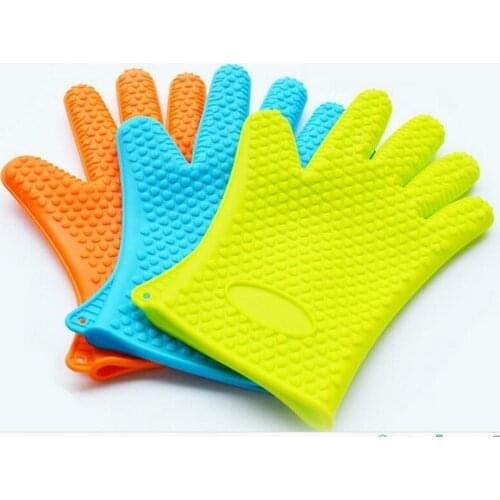 100pcs/lot, New Microwave Oven Gloves Gloves Thickened Silicone Silicone Baking Tools Microwave Oven Heat Insulation Gloves