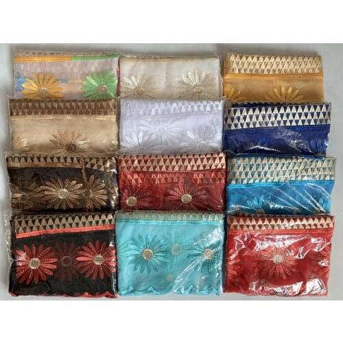 12pcs/1 dozen Wholesale African Women Nigeria Dubai Scarf Chiffon Gilding Embroidery Dubai Islamic Muslim Shawls Big Scarf