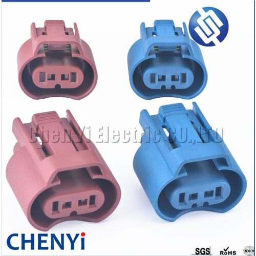 2 Sets 2 Pin Auto waterproof connector Car Headlight Fog Lamp Plug for 9005/HB3 9006/HB4 Auto light socket For Toyota Honda GM