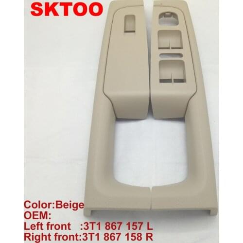 2 Pieces for Skoda Superb 2008-2013 Door Handle Beige Window Switch Control Panel Trim Left and Right 3TD 867 157 A/158 A