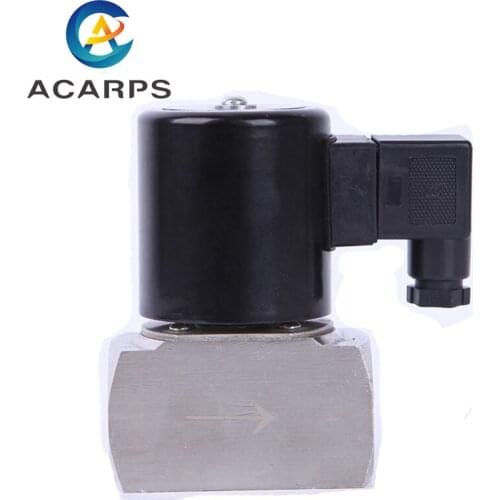 3/4" 1" BSP Gas Solenoid Valve 12v 220v 110v 380v Stainless Steel Normally Closed High Temperature