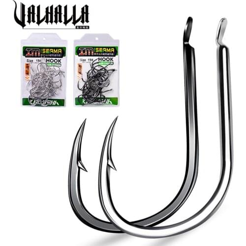 VALHALLA 30pcs Fishing Hooks High Carbon Steel Single Fishhook 11#-20# Fly Fishing Jip Barbed Carp Hooks Sea Tackle Accessories
