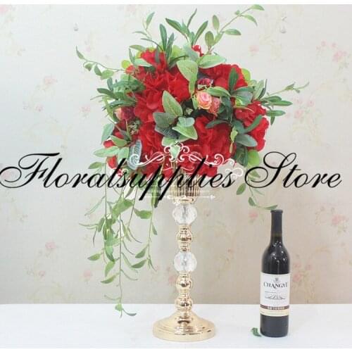 50cm Tall Flower Vase Centerpieces Metal Flower Stand Wedding Gold Decorations Wedding Table Flower Centerpieces