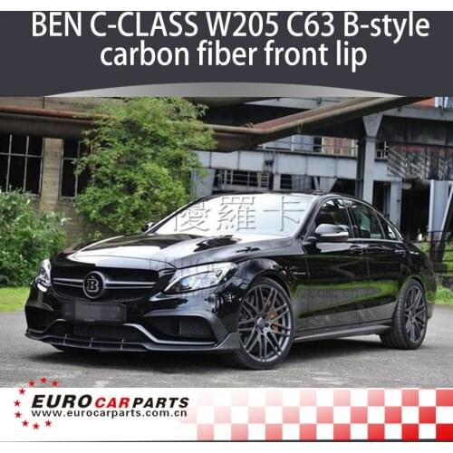 BEN C-CLASS W205 C63 B-style carbon fiber front lip