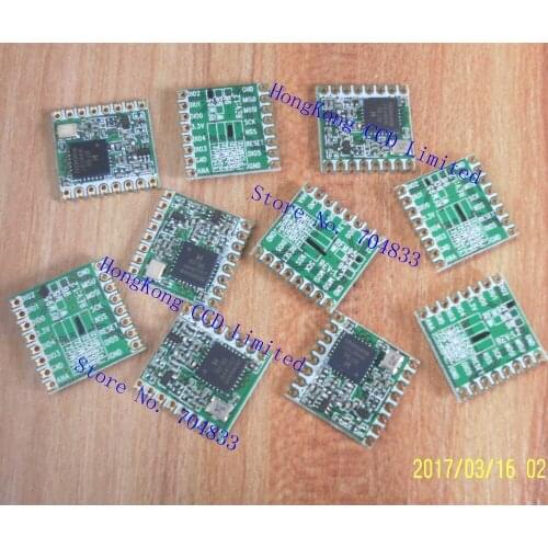 Free shipping 10pcs/lot RFM95 20dBm 100mW 868Mhz 915Mhz DSSS spread spectrum wireless transceiver module