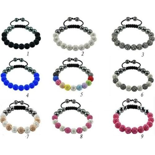 Dg34pl Best micro pave CZ Disco Ball Beads Bracelet fasion Gift jewelry Discount crystal crystal