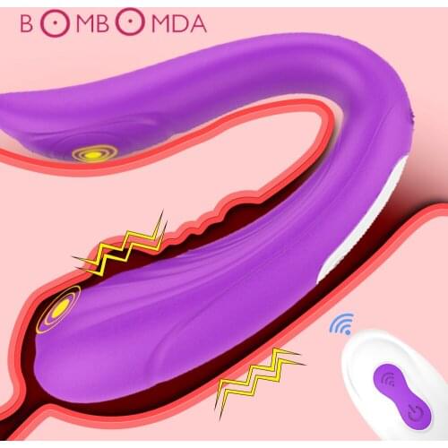 Wireless Remote Couples Vibrators G spot Clit Stimulator Vibration Dildo Adult Toy Adult Sexy Toys U Wearable Sex Toy For Woman