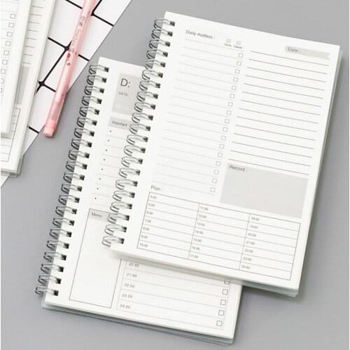 188x130mm Transparent / Kraft Cover Notebook Weekly Planner Study Journal Note Book Diary Bucket List Notepad Carnet A5