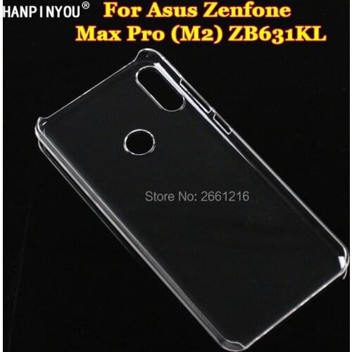For Asus Zenfone Max Pro (M2) ZB631KL Hard PC Case Ultra Thin Clear Hard Plastic DIY Full Camera Protect Cover Protective Skin