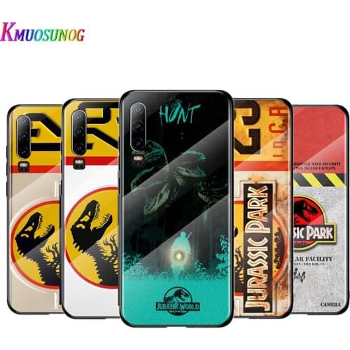 Jurassic Park Dinosaurs For Huawei P40 P30 P20 P10 Pro Plus Lite 5G 2019 Tempered Glass Cover Shell Luxury Phone Case