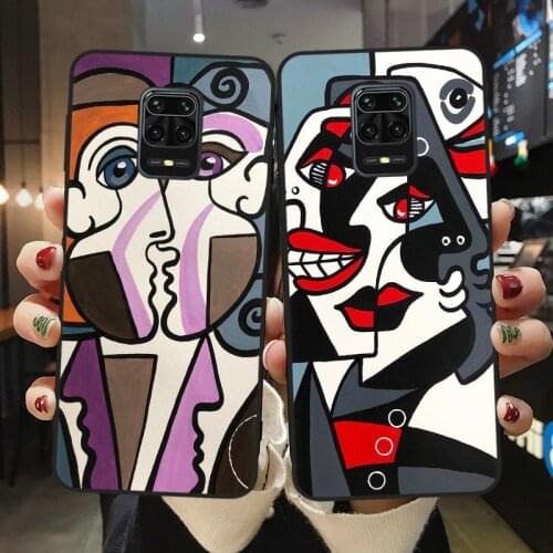 Picasso Abstract Art Geometric Faces Phone Case For Xiaomi Mi 10T Lite 10 Ultra Redmi Note 9S 7 8 9 Pro 8T Couples Cover Shell