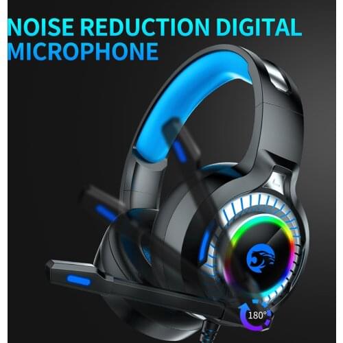 A60 Colorful Heavy Bass Head-mounted Computer Gaming Headset Headphones Headphone For Computer Earphone Gaming