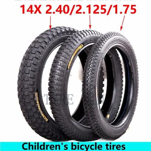 Childrens Bicycle Tire 14 Inches 14X1.75/2.125/2.40 Bicycle Inner Tube Outer Tire Baby Carriage Tyre Accessories