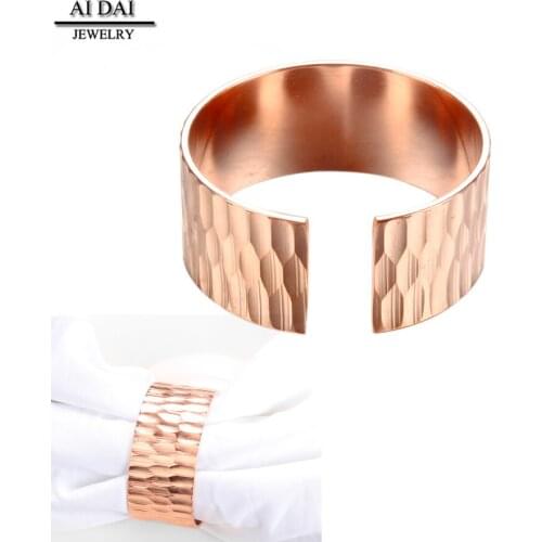 European and American style trendy wide face fashion titanium steel open bracelet with high quality