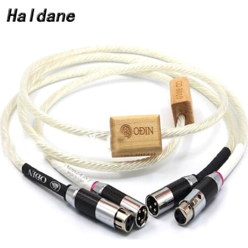 Haldane HIFI Odin Interconnects Copper Rhodium Carbon Fiber XLR Balanced Female to Male Cable Hi-End Audio Audiophile Cables