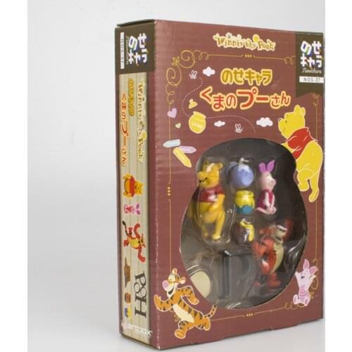 Disney Toy Winnie The Pooh Tigger Piggy Pijie with Honey Jar Action Figures 2-5cm Children Birthday Gifts Toys Decoration 5DW