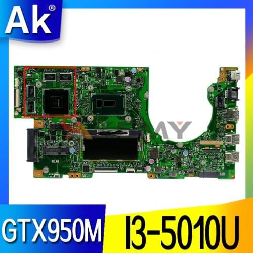 K501LX 4GB RAM I3-5010 CPU GTX950M mainboard for ASUS K501LN K501LB A501L K501L V505L mainboard Notebook motherboard 100%Test OK