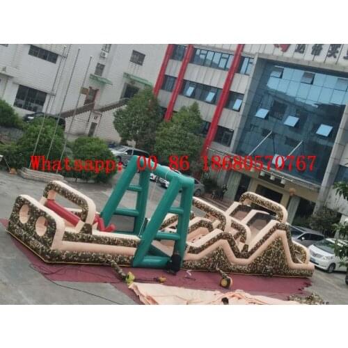 China Guangzhou) Manufacturers sell inflatable slides / inflatable trampoline /Military camouflage inflatable obstacle course