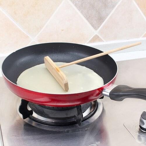 Chinese Specialty Crepe Maker Pancake Batter Wooden Spreader Stick Home Kitchen Tool Portable Wooden Pancake Scraper Restaurant