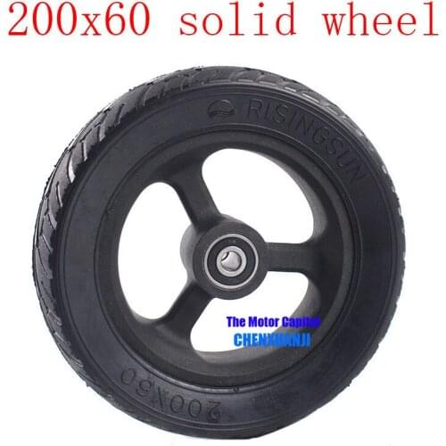 Hot Sale Good Quality Motorcycle Accessories Wheels 200x60 Solid Tires and Rims Fits for Electric Scooter 8 Inch Solid Tyres Hub