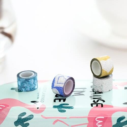 Colorful Glitter cartoon creative decorative gold powder DIY tape Scrapbooking Photo Album School Tools Kawaii Scrapbook Paper
