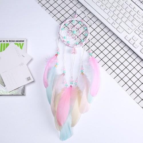 Flying Wind Chimes Dream Catcher Handmade Gifts Dreamcatcher Feather Pendant Creative Hollow Wind Chimes Wall Hanging Decoration