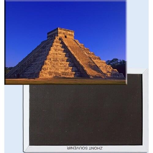 Memorabilia Magnets , Mexican Mayan Pyramids Rectangle Metal Fridge Magnet 5495 Tourism Souvenir