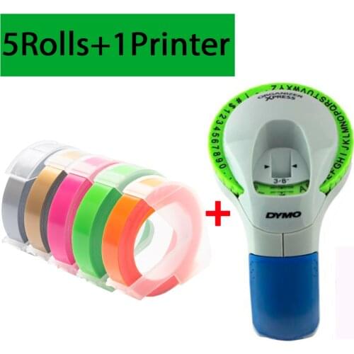 3D Embossing Label Maker Machine Dymo 12965 Manual Label Printers With 9mm 3D Plastic Embossing Label Tapes for Protable Printer