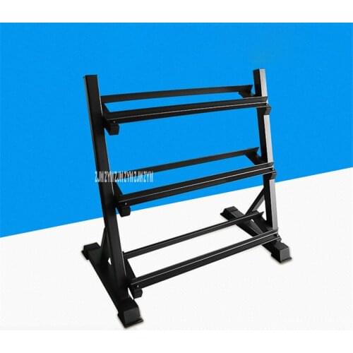 MD-05 Household Square Pipe Dumbbell Stand Gym Vertical Fixed Three-Layer Dumbbell Placing Rack Dumbbell Bracket Bearing 200kg