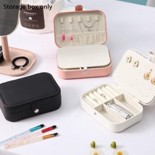 Multifunctional Jewelry Storage Box Simple Girl Style Earring Plate Necklace Earrings Ring PU Leather Jewelry Storage Box