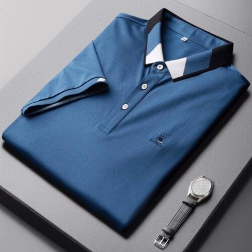 2021 new mens designer brand embroidery Polo shirt cotton short sleeve summer Korean casual mens wear