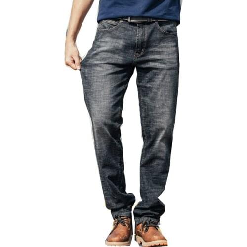 Mens fashion retro loose jeans loose loose pants hip-hop casual cotton breathable black pants