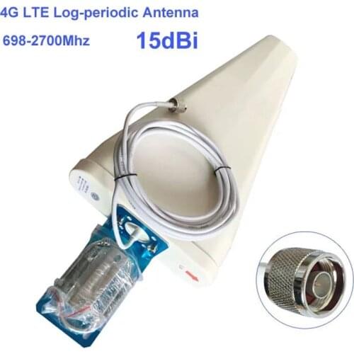 698-2700Mhz High Gain 2G / 3G / 4G Directional Outdoor Antenna 15dBi LTE Log Periodic RG58 cable 1M Feeder 1PCS