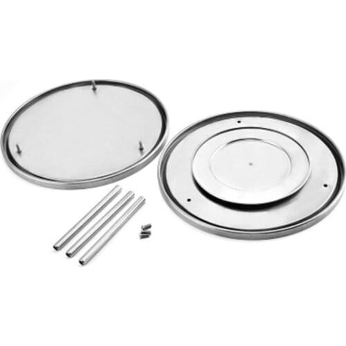 Stainless Steel 2 Tier Spices Turntable 360 Degree Rotating Fruit Tray Kitchen 896A