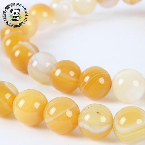 Pandahall 48pcs/pack 8mm Round Natural Stone Beads for Jewelry Making DIY Bracelets Necklaces Dyed