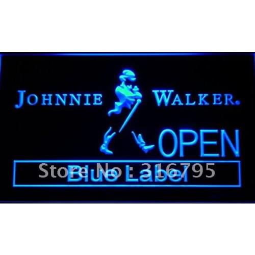 060 Johnnie Walker Whiskey OPEN Bar LED Neon Light Signs with On/Off Switch 20+ Colors 5 Sizes to choose
