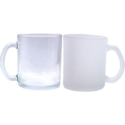 Transparent glass heat transfer cup Sublimation Blanks coated cup diy image cup personalized custom cup