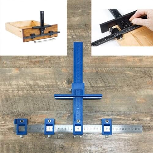 Cabinet Handle Template Jig Tool Drill Punch Locator Fastest And Most Accurate Knob & Pull Jig Wood Drilling Dowelling Hole