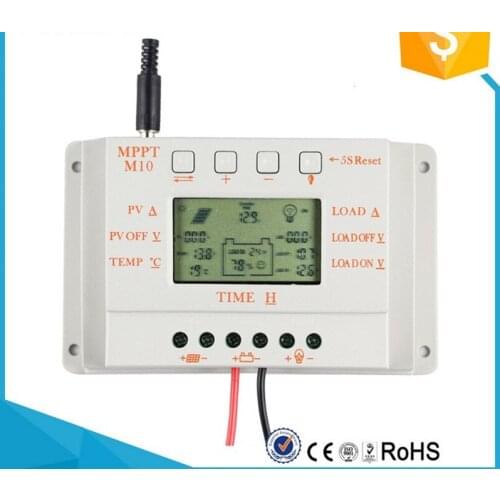 M10-12V24V10A solar light controller temperature compensation battery electric power display solar charger controller