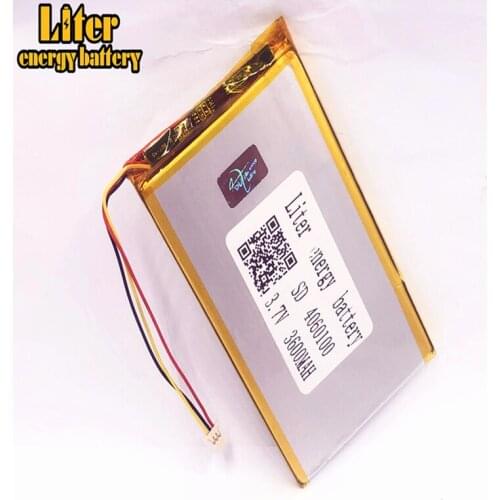 Plug 1.0-3P 4060100 3.7v tablet pc 7 inch lipo battery in rechargeable Batteries with full capacity