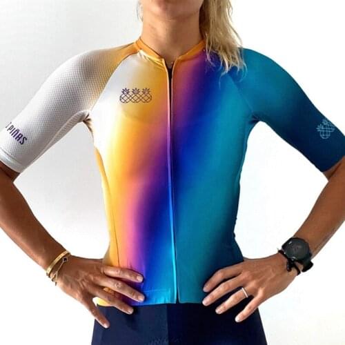 TresPinas women cycling jersey Summer short-sleeved quick-drying and breathable outdoor cycling sports road bike jerseys mujer