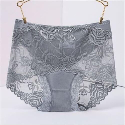 Ladies Lace trackless underwear, mid-waist comfortable modal briefs T1801